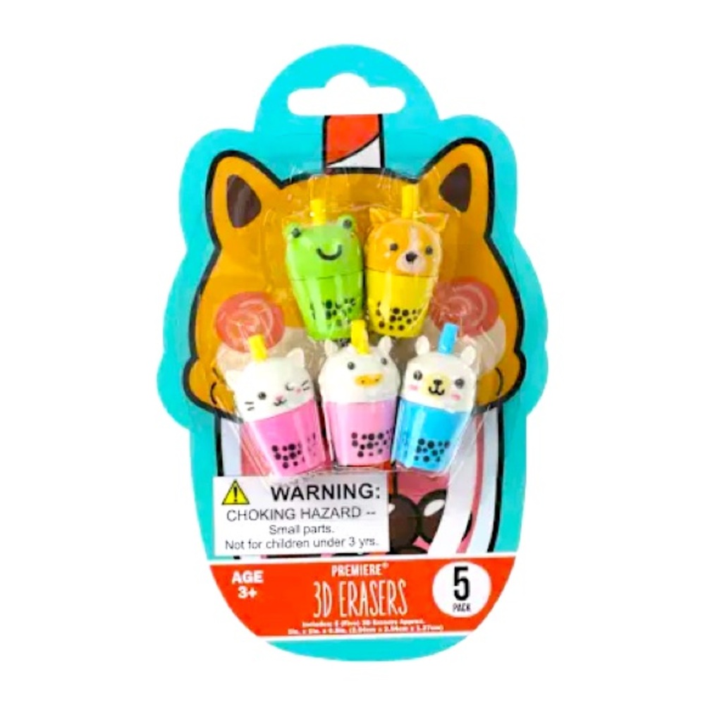 🧋3D BOBA TEA ERASER SET🧋